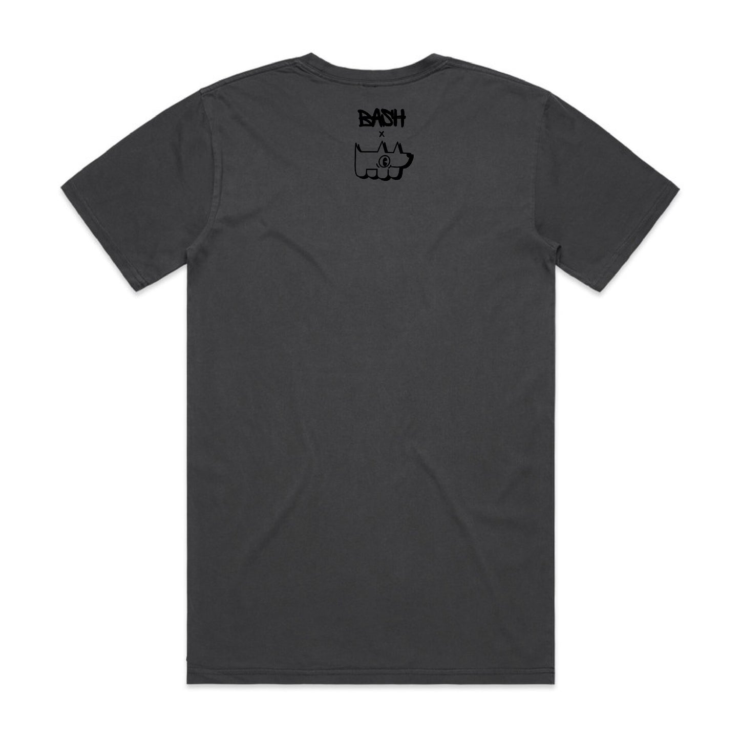 Bash x Dizzy Tee - Faded Black Monochrome