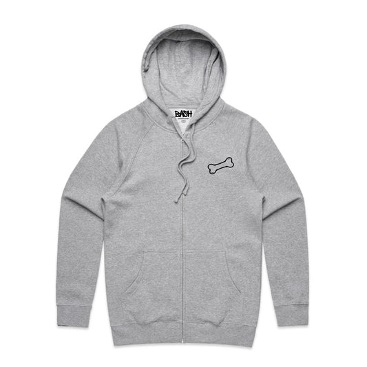 Bone Zip Hoodie - Grey