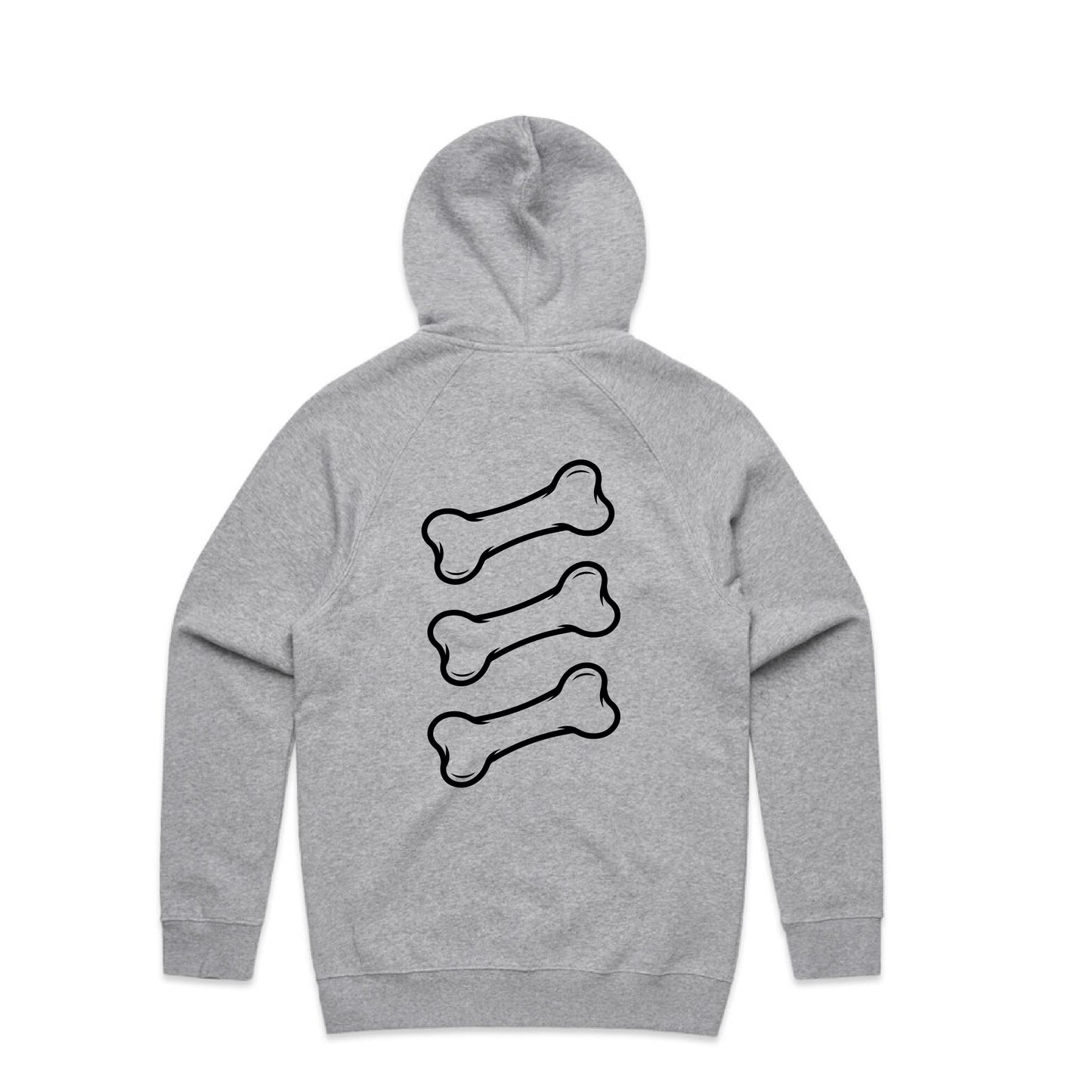 Triple Bone Zip Hoodie - Grey