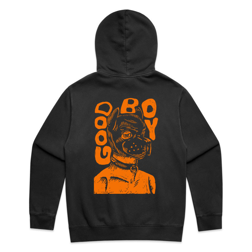 Good Boys Only x Bash Relaxed Hoodie - Faded Black & Orange