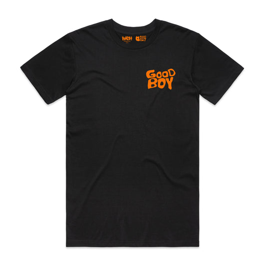 Bash x Good Boys Only Tee - Black & Orange