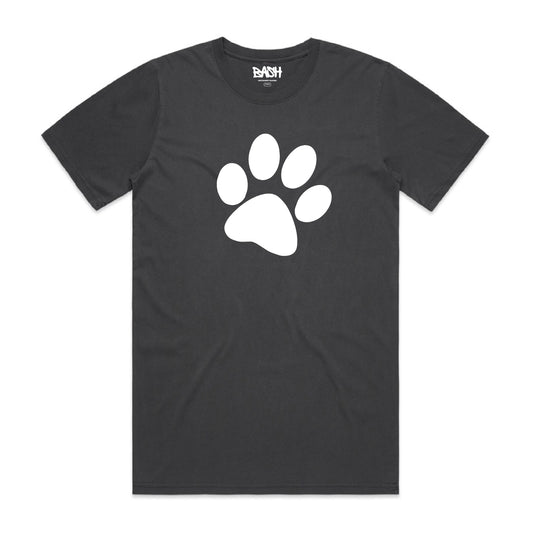 Paw Tee - Faded Black & White