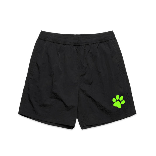 Paw Simple Shorts - Black & Green