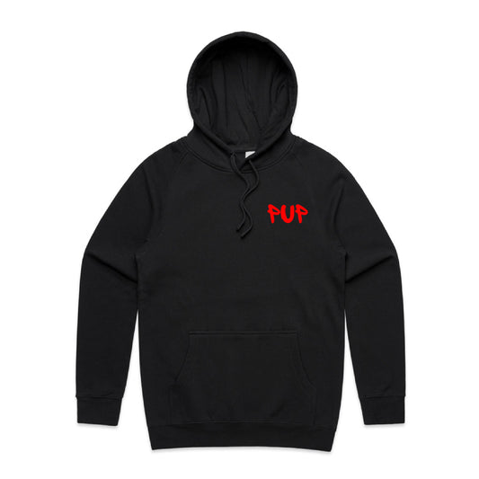 Pup Hoodie - Black & Red