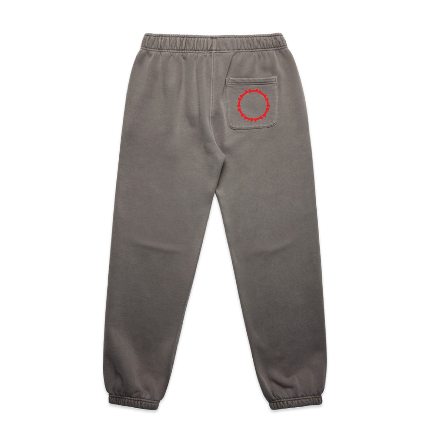 Bone Relaxed Sweatpants - Faded Grey & Red