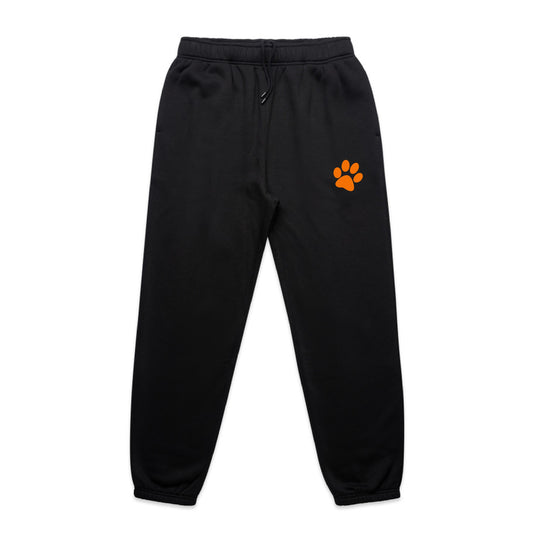 Paw Relaxed Sweatpants - Black & Orange