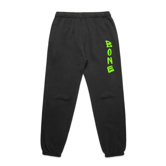 Bone Relaxed Sweatpants - Faded Black & Green