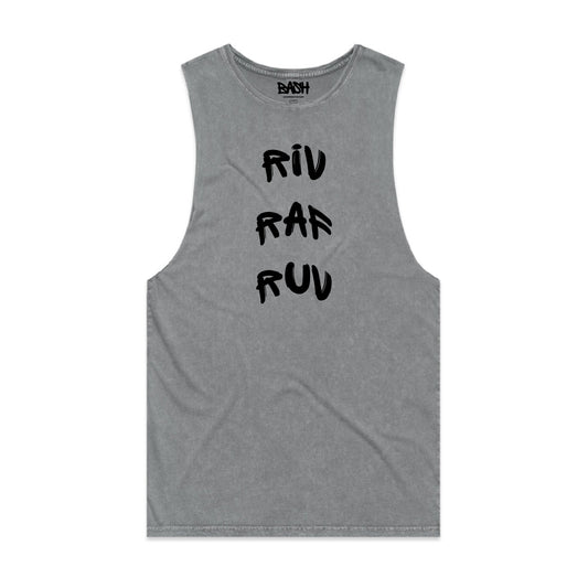 Riv Raf Ruv Muscle Tank - Stone Wash & Black