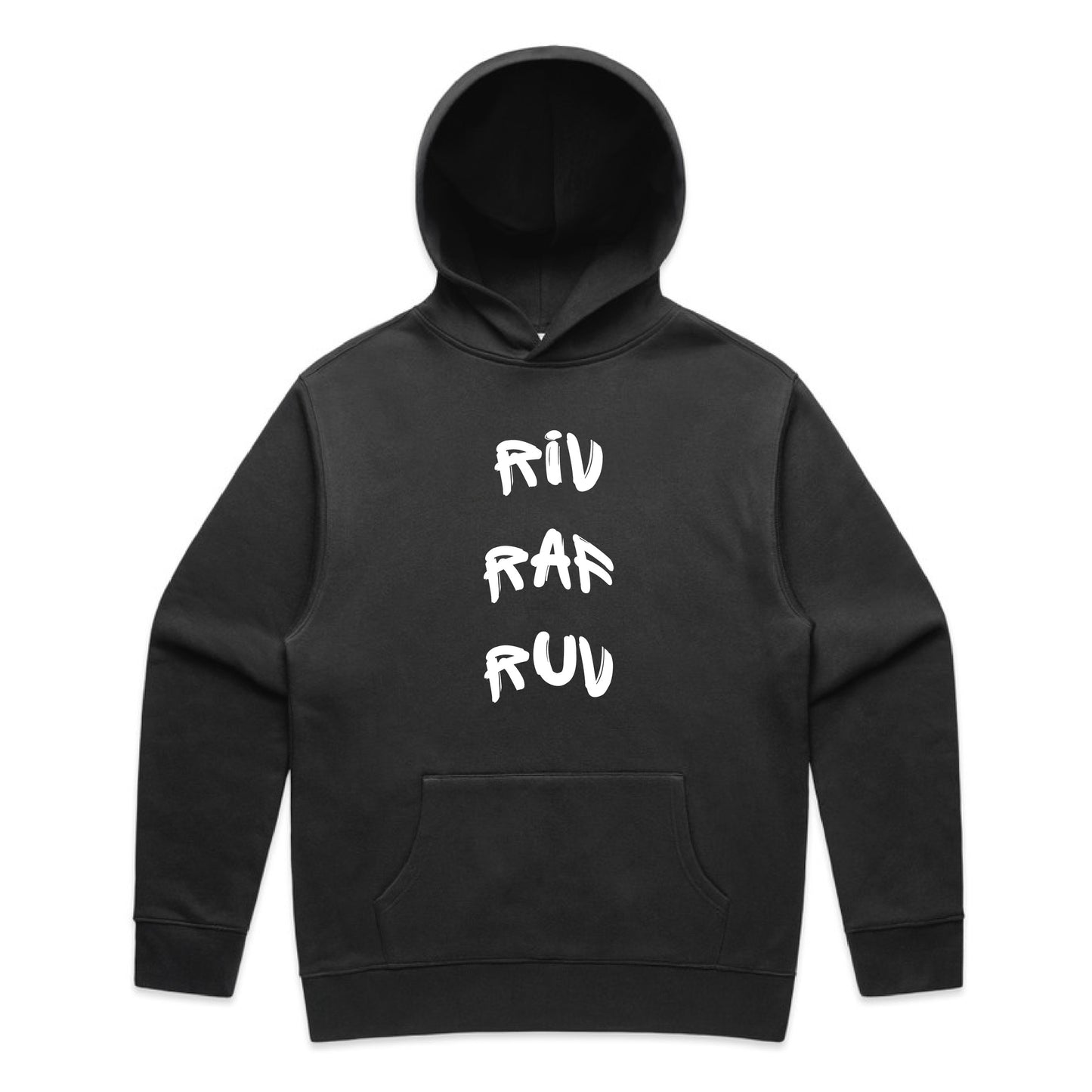 Riv Raf Ruv Relaxed Hoodie - Faded Black & White