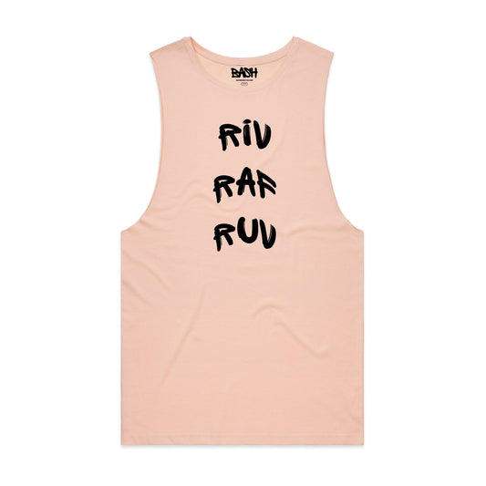 Riv Raf Ruv Tank - Pale Pink & Black