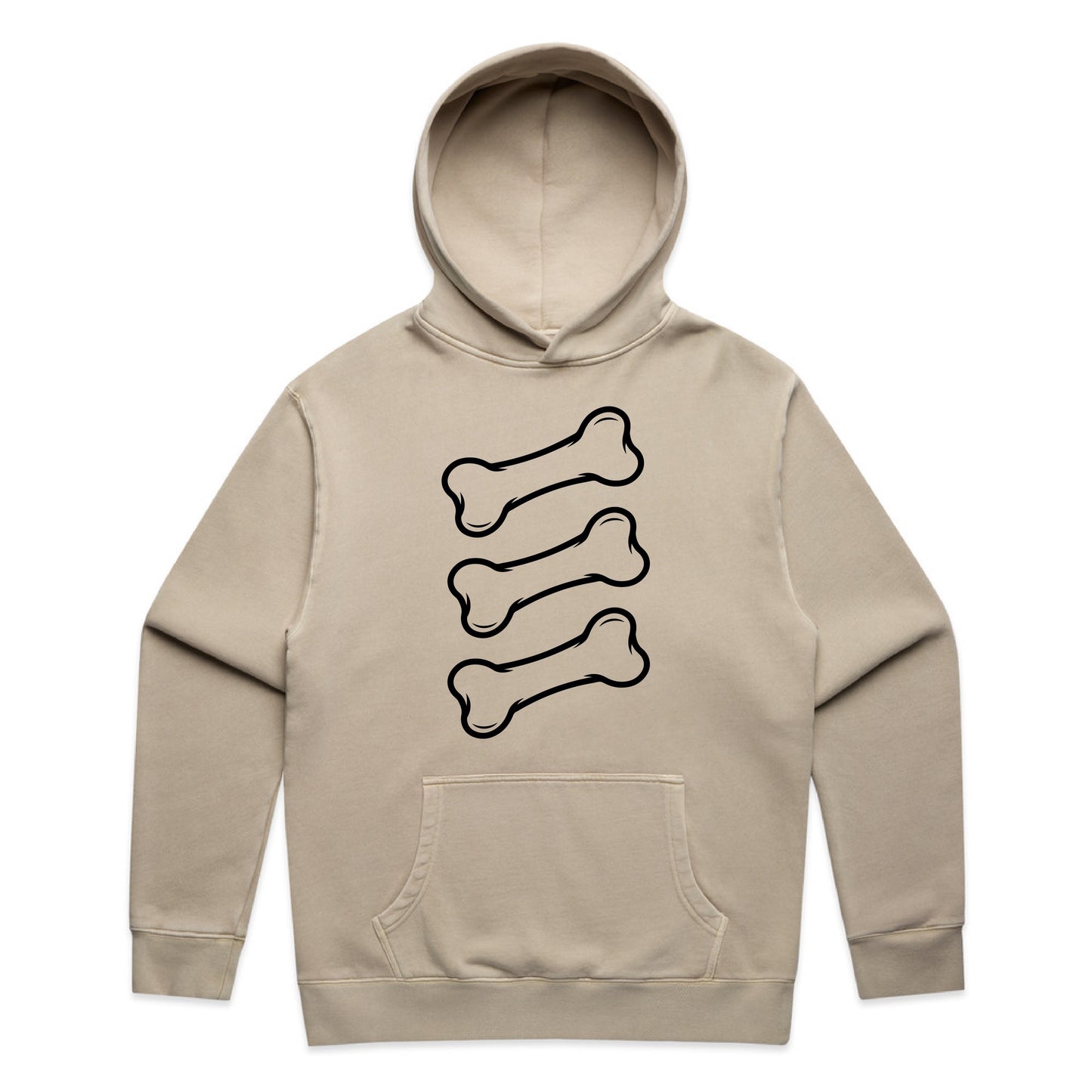 Triple Bone Relaxed Hoodie - Faded Taupe & Black