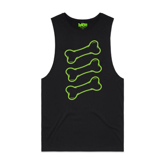 Triple Bone Tank - Black & Green