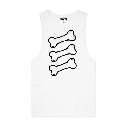 Triple Bone Tank - White & Black