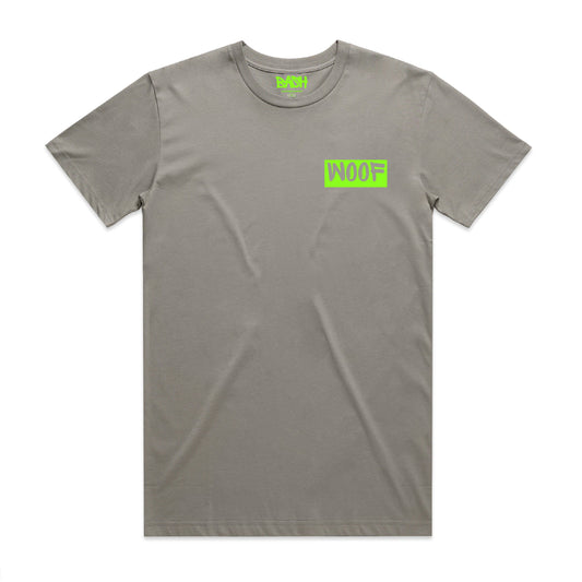 Woof Tee - Granite & Green